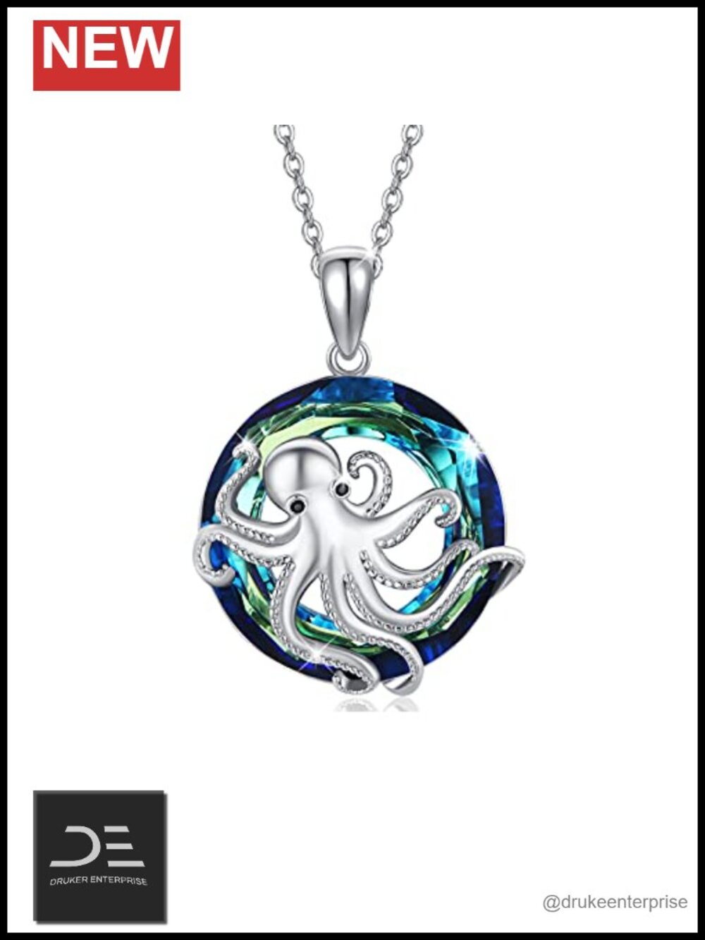 Wolf Head Pendant Necklace S925 Sterling Silver Moon Mountain Charm Jewelry